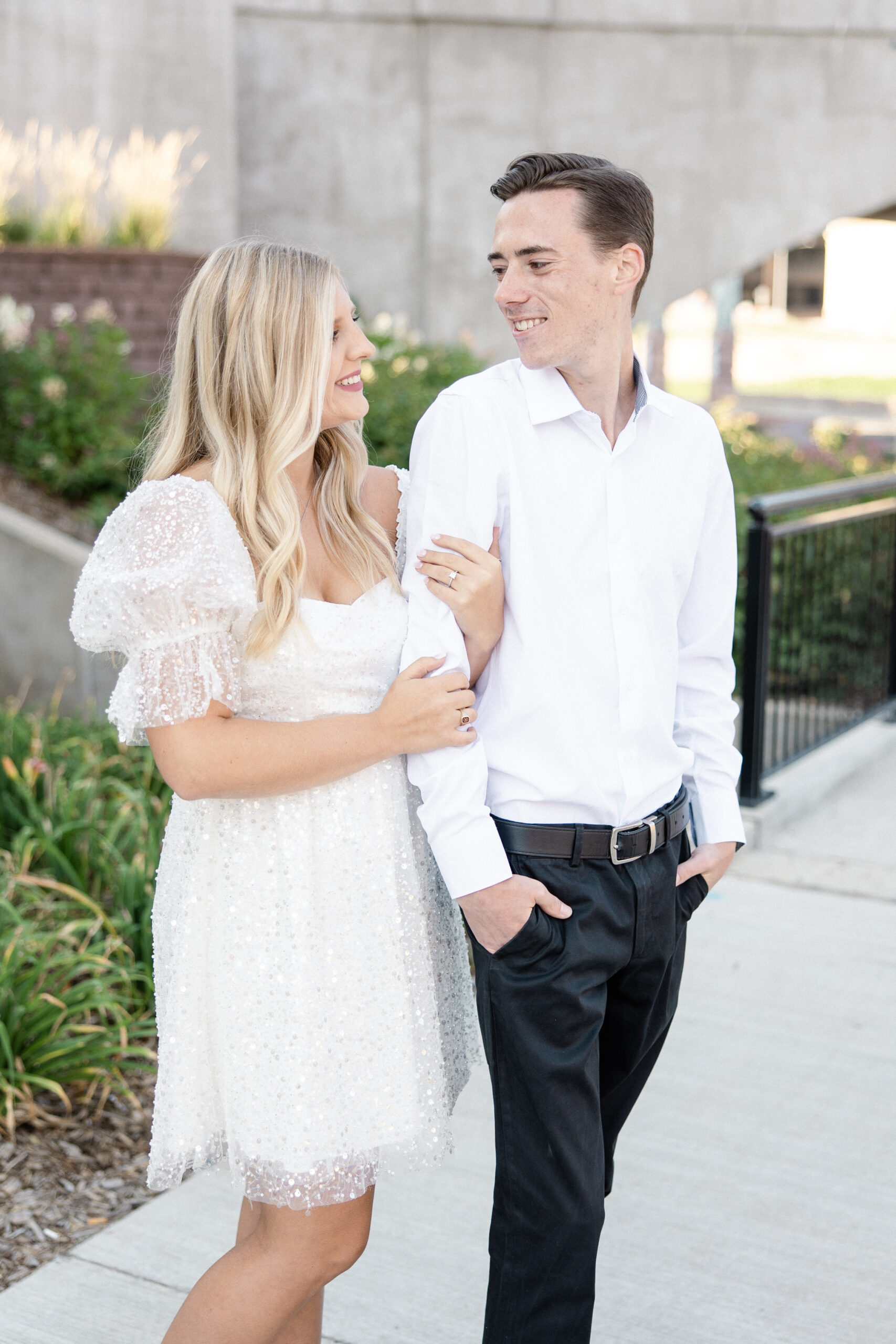 Sioux Falls, SD downtown engagement session.